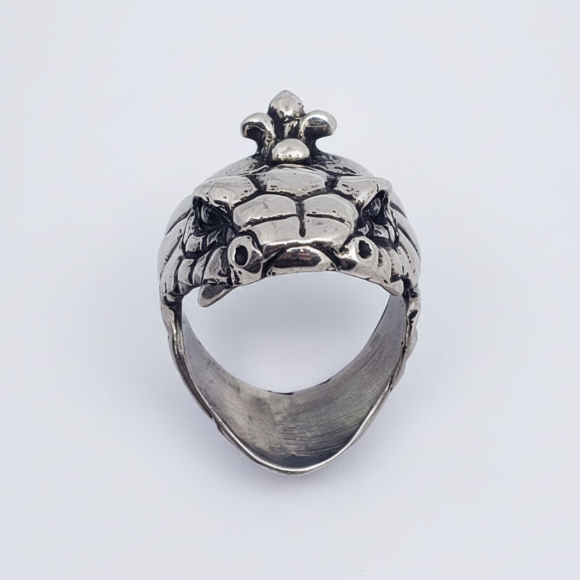 Snake Swallowing Sterling Silver Ring