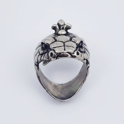 Snake Swallowing Sterling Silver Ring