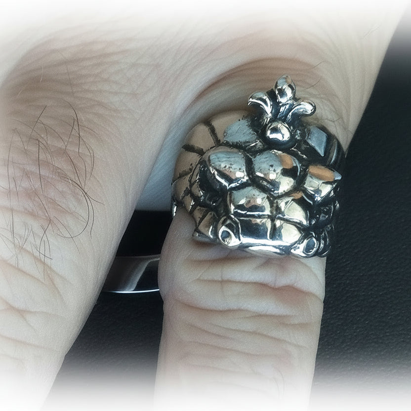 Snake Swallowing Sterling Silver Ring