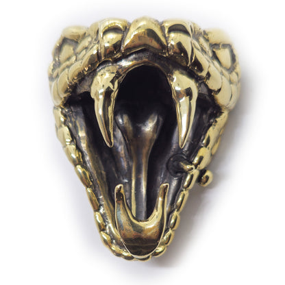 Snake Bite Brass Belt Buckle