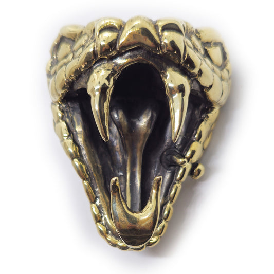 Snake Bite Brass Belt Buckle