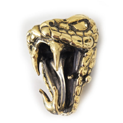 Snake Bite Brass Belt Buckle
