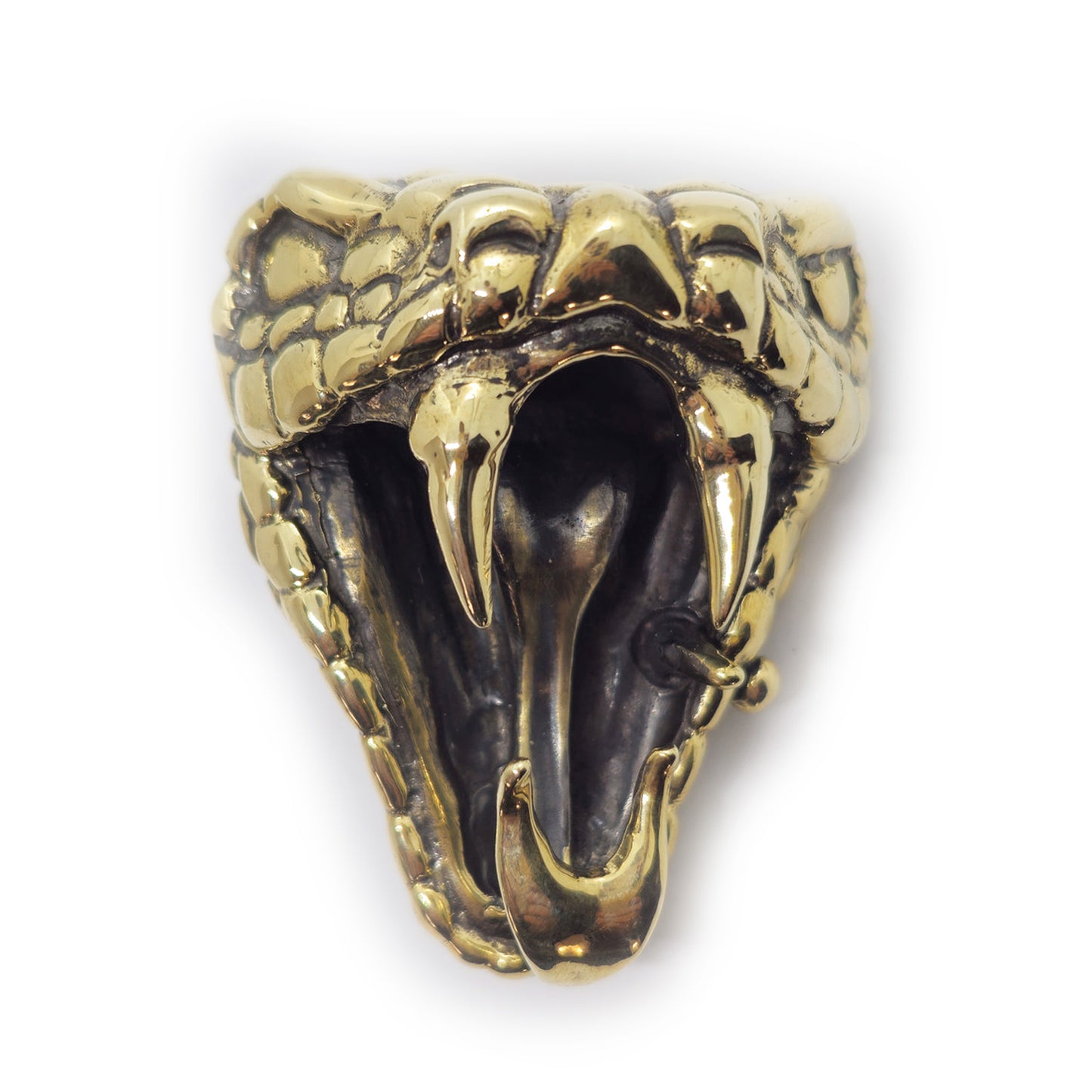 Snake Bite Brass Belt Buckle