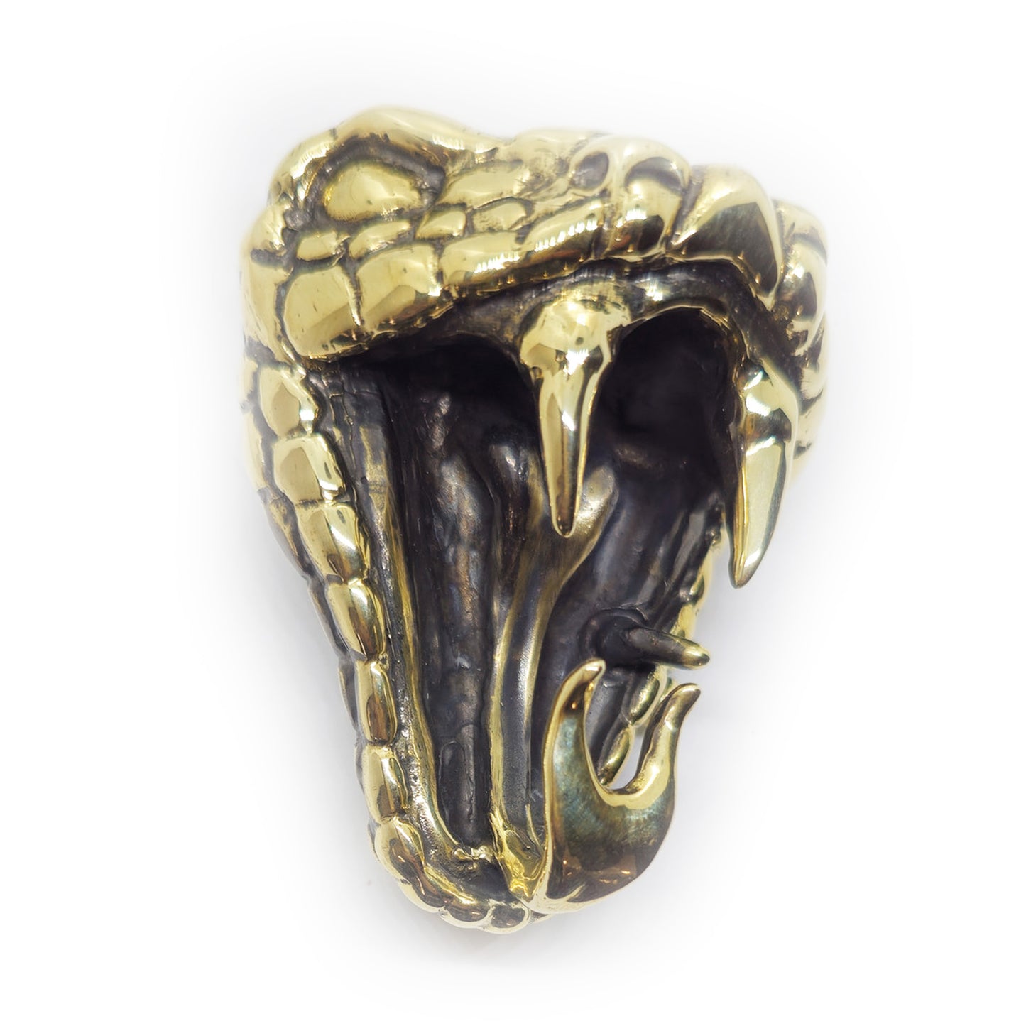 Snake Bite Brass Belt Buckle