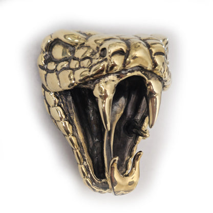 Snake Bite Brass Belt Buckle