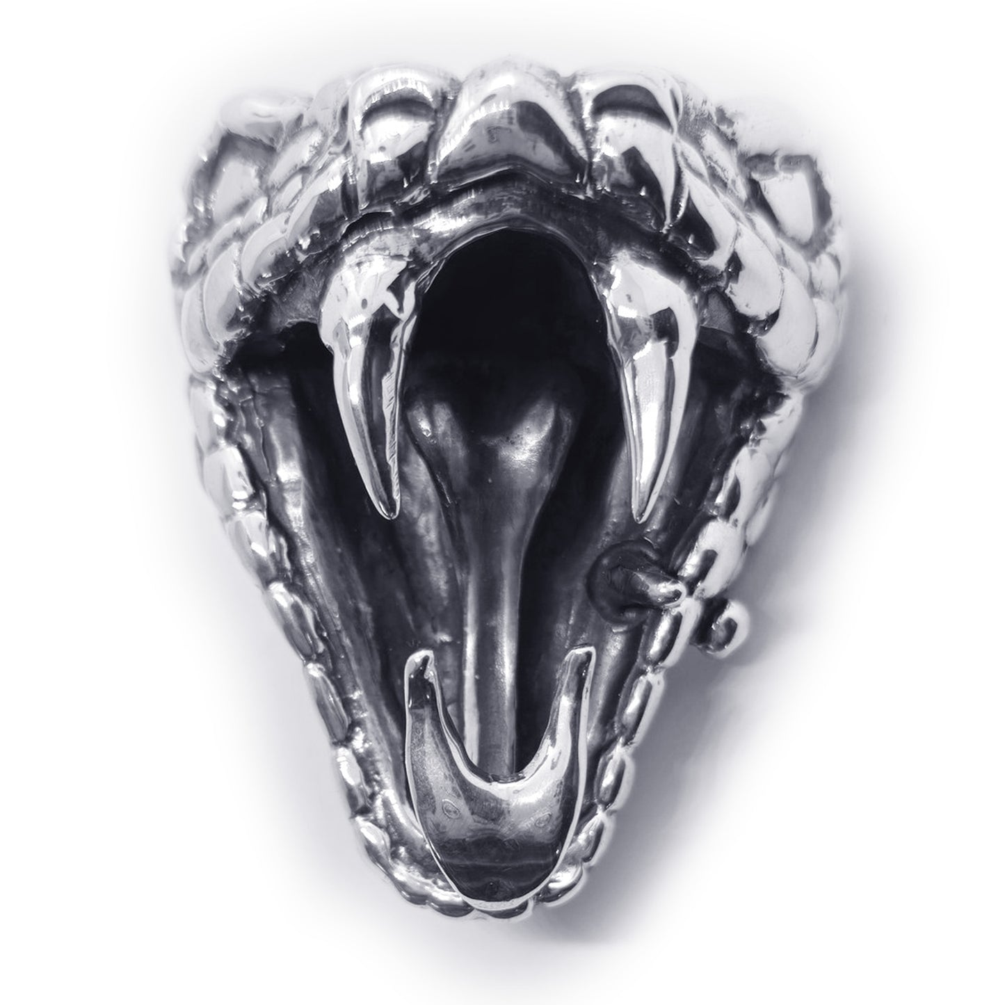 Snake Bite Sterling Silver Belt Buckle
