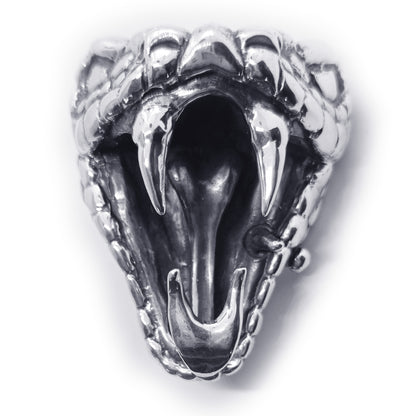 Snake Bite Sterling Silver Belt Buckle