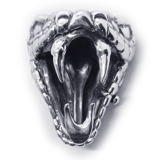 Snake Bite Sterling Silver Belt Buckle