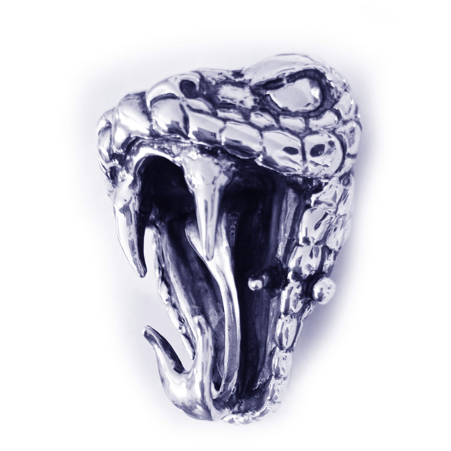 Snake Bite Sterling Silver Belt Buckle