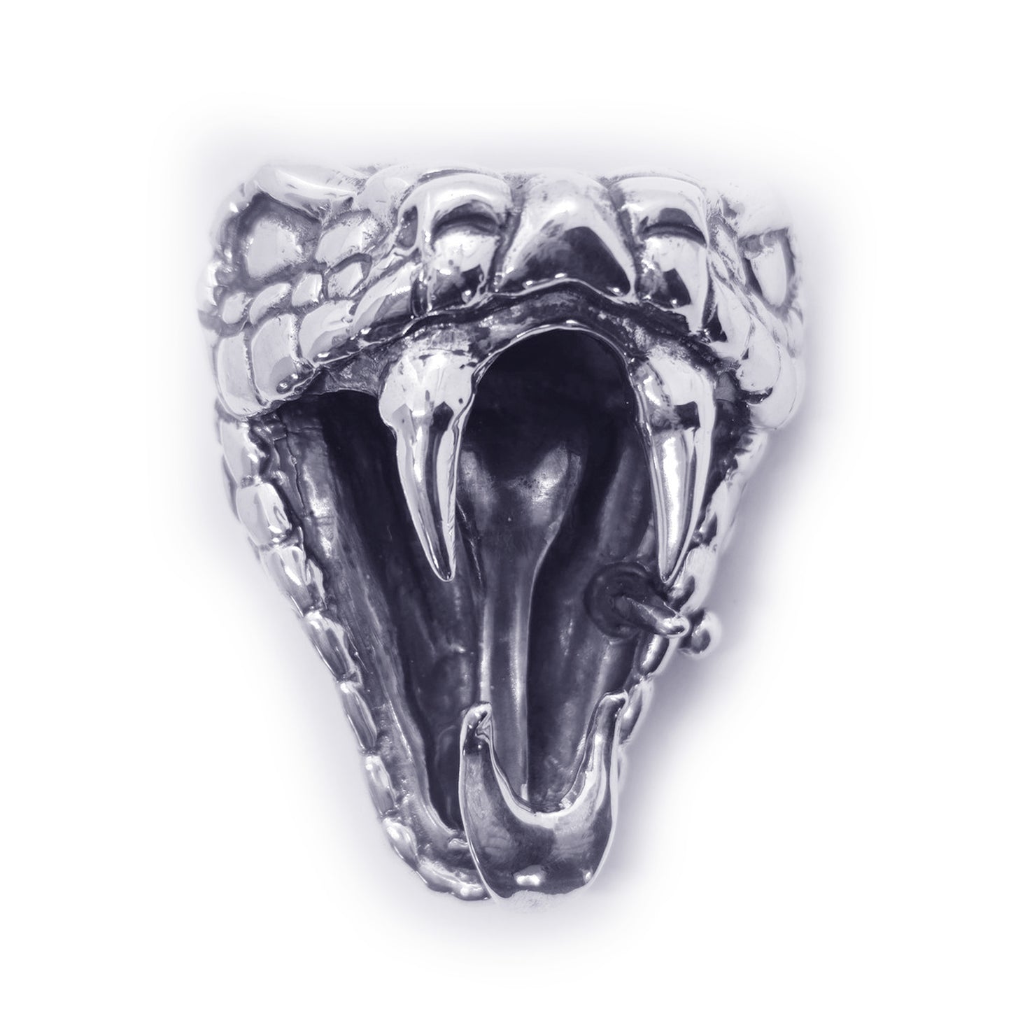 Snake Bite Sterling Silver Belt Buckle