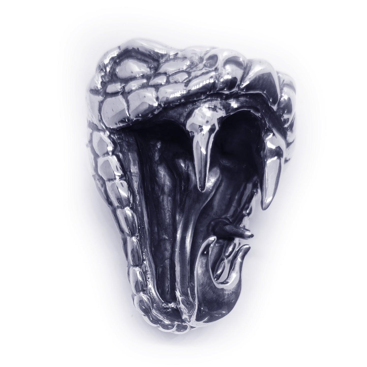 Snake Bite Sterling Silver Belt Buckle