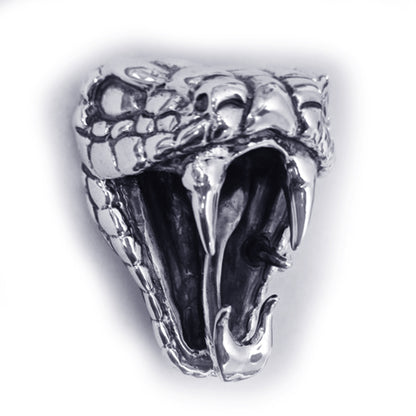Snake Bite Sterling Silver Belt Buckle