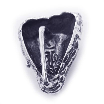Snake Bite Sterling Silver Belt Buckle