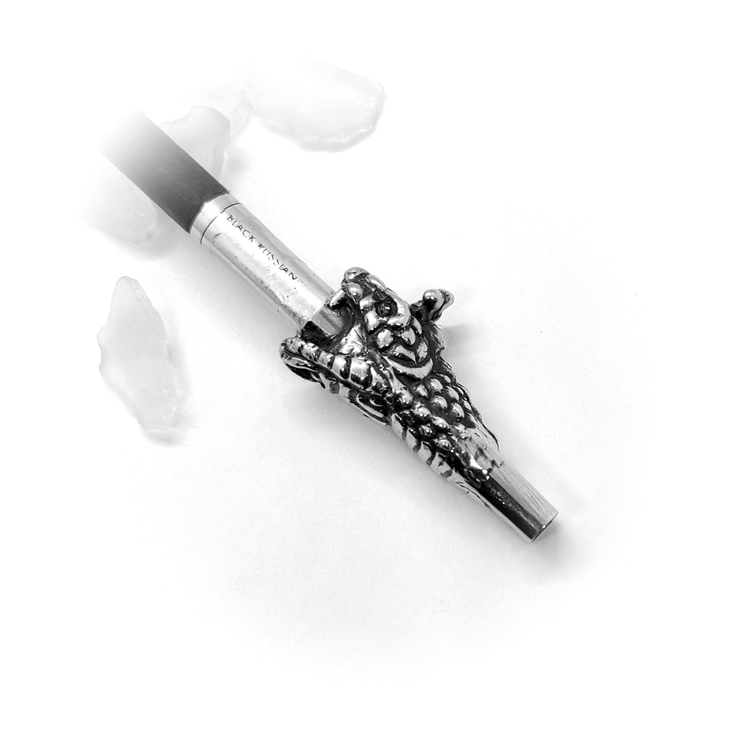 Snake Head Sterling Silver Cigarette Pipe