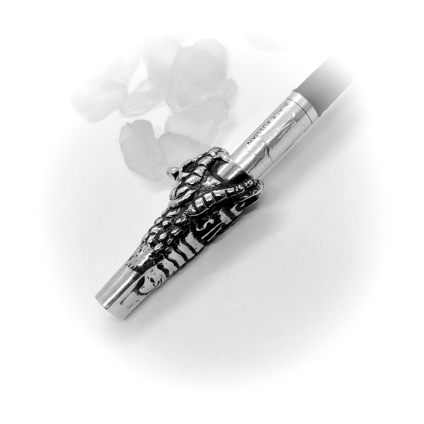Snake Head Sterling Silver Cigarette Pipe