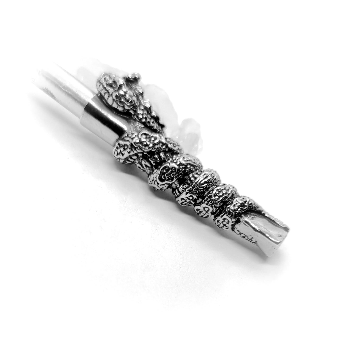 Snake Wrapped Around Sterling Silver Cigarette Pipe