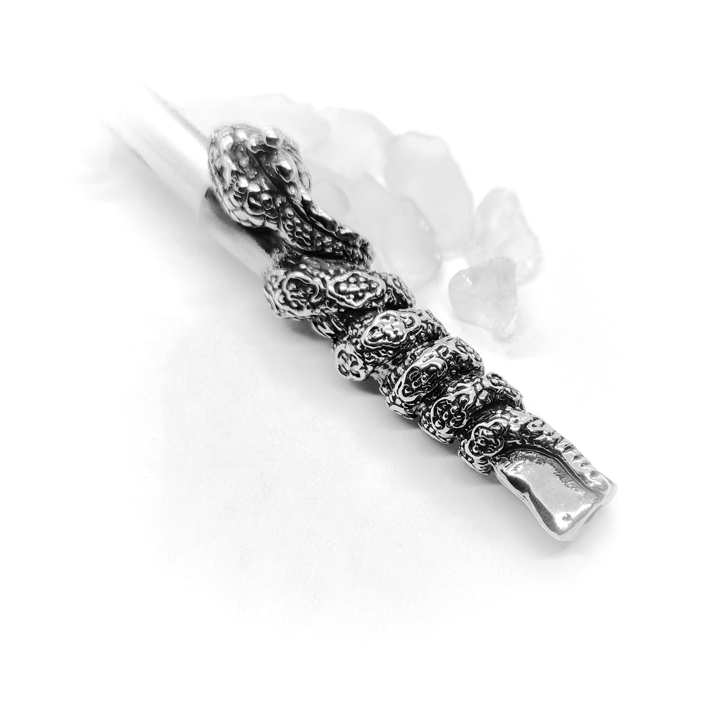 Snake Wrapped Around Sterling Silver Cigarette Pipe