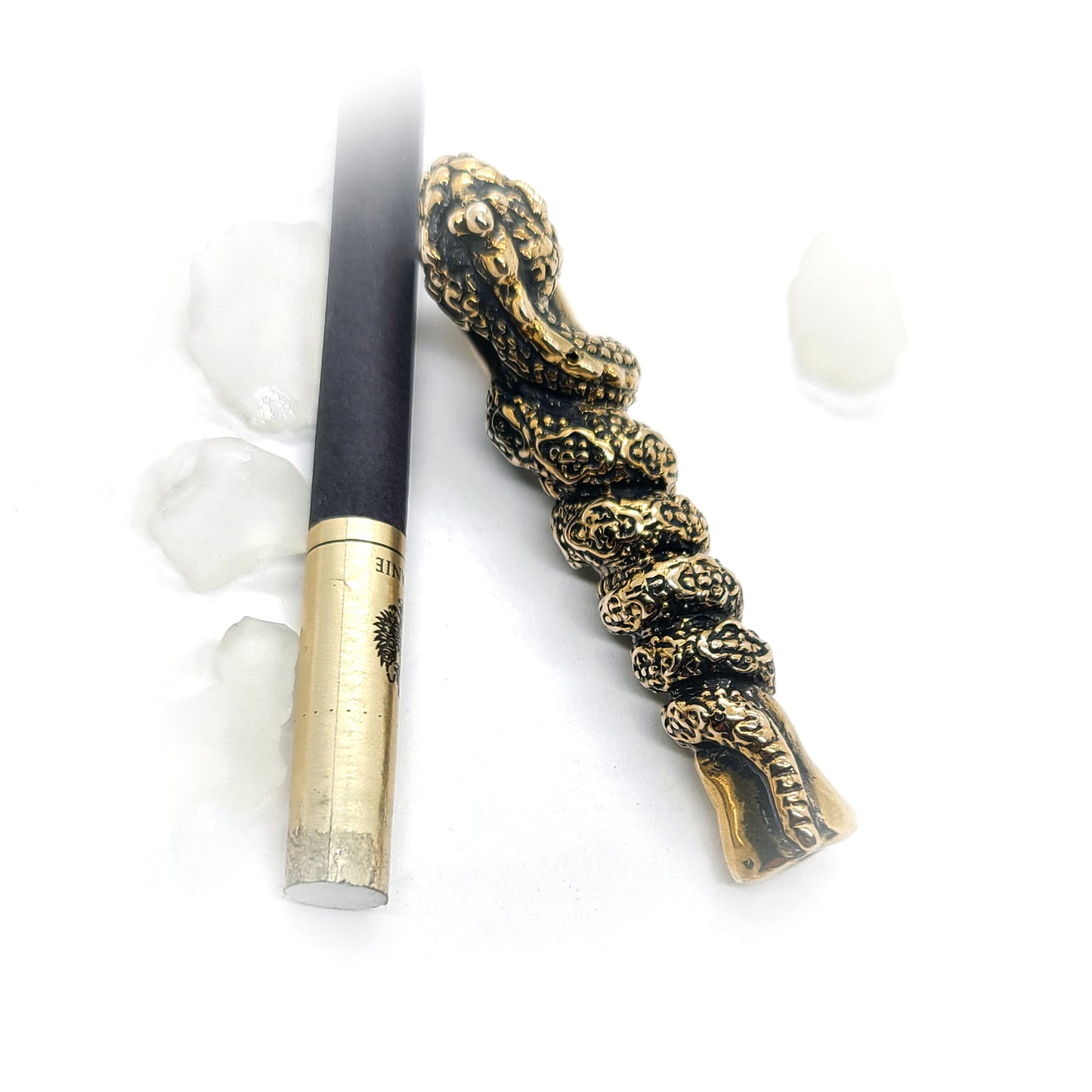 Snake Wrapped Around Sterling Silver Cigarette Pipe