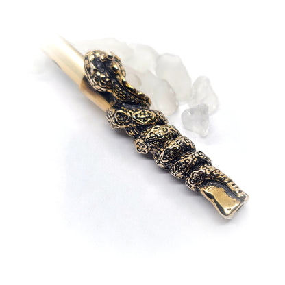 Snake Wrapped Around Sterling Silver Cigarette Pipe