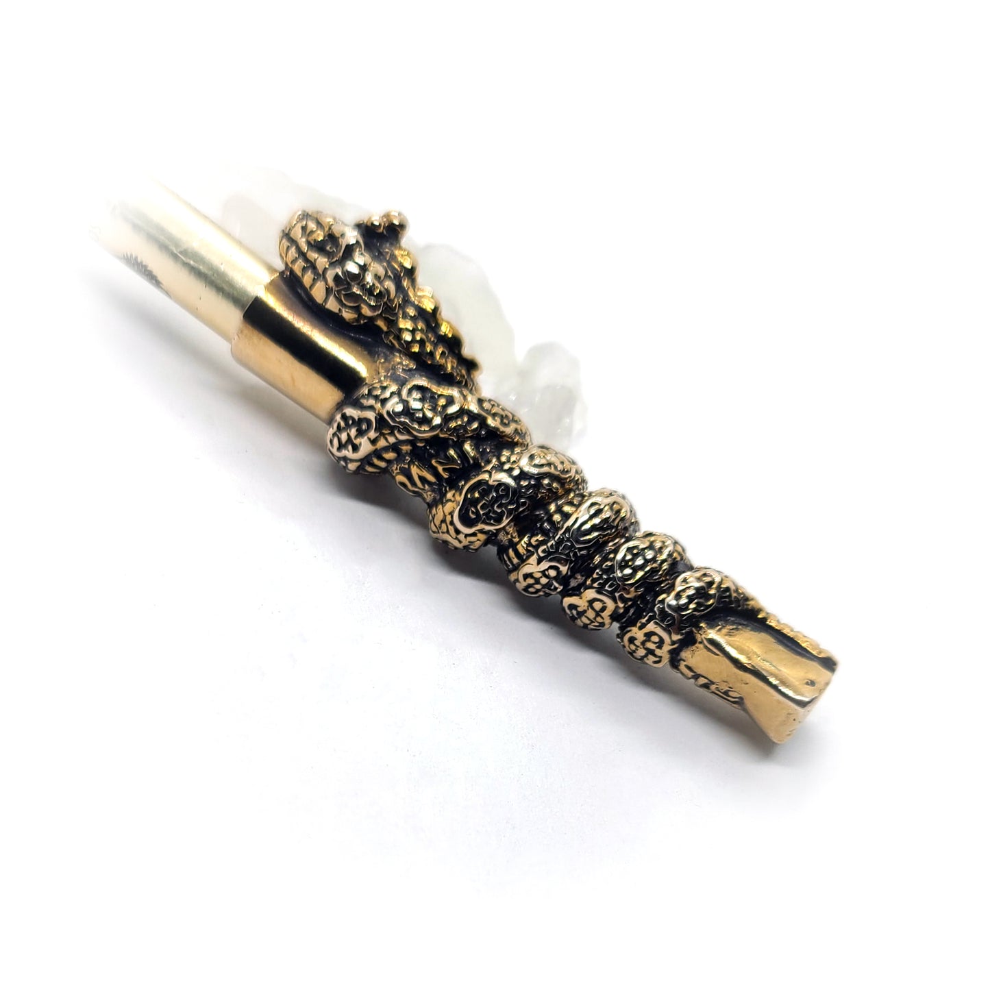 Snake Wrapped Around Sterling Silver Cigarette Pipe