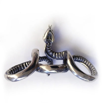 Snake Wrapping Fingers Sterling Silver Ring