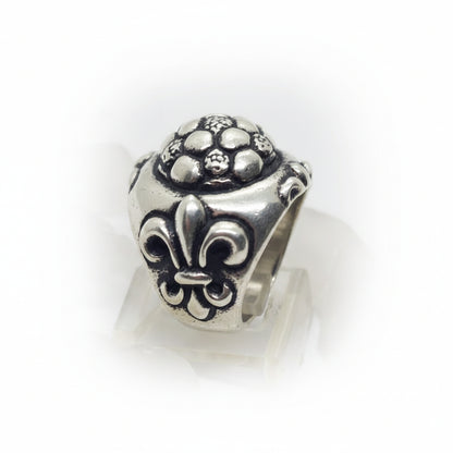Football Soccer Ball ''Classica" Sterling Silver Ring