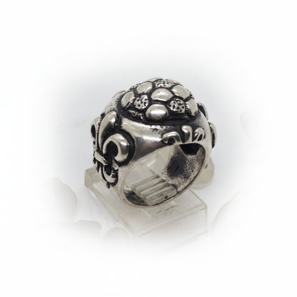 Football Soccer Ball ''Classica" Sterling Silver Ring