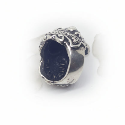 Soccer Majestic King Lions with football Ball in Crown Sterling Silver Ring