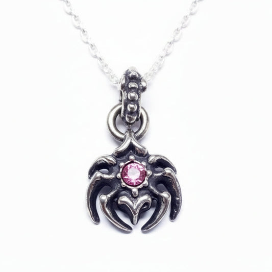 Spider Charm Silver Pendant