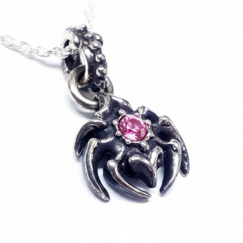 Spider Charm Silver Pendant