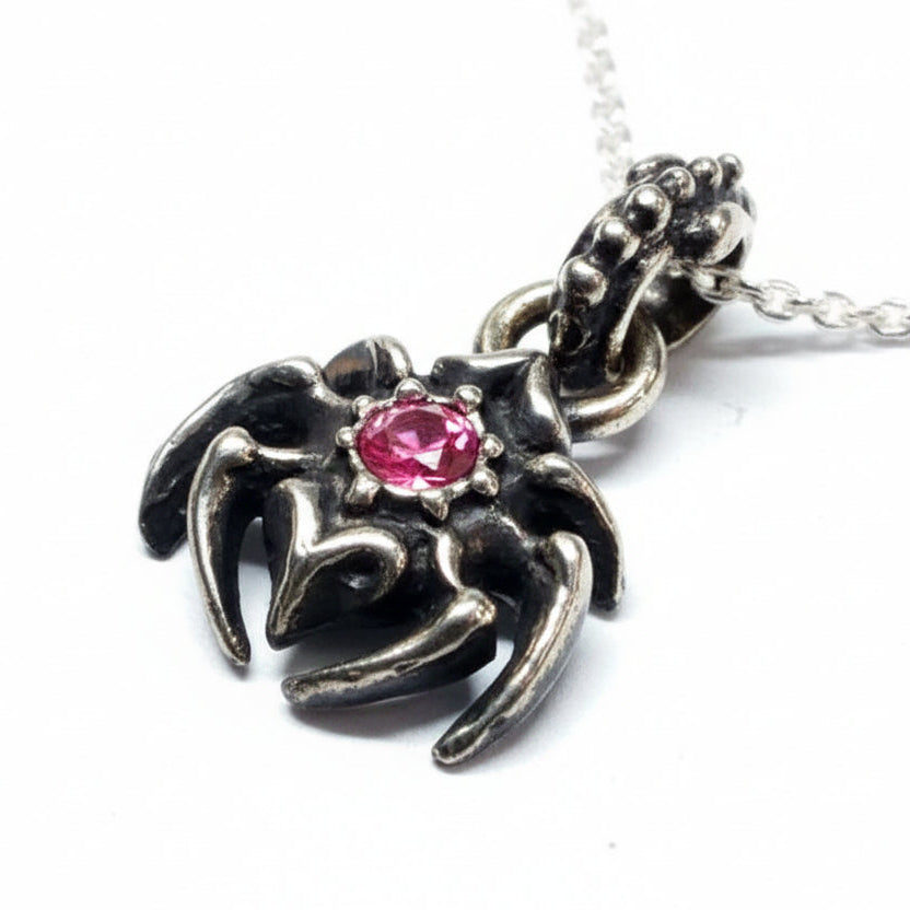 Spider Charm Silver Pendant
