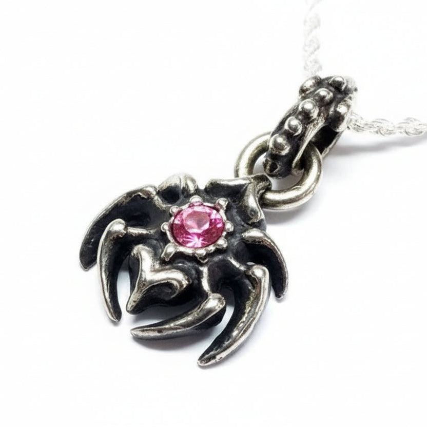 Spider Charm Silver Pendant