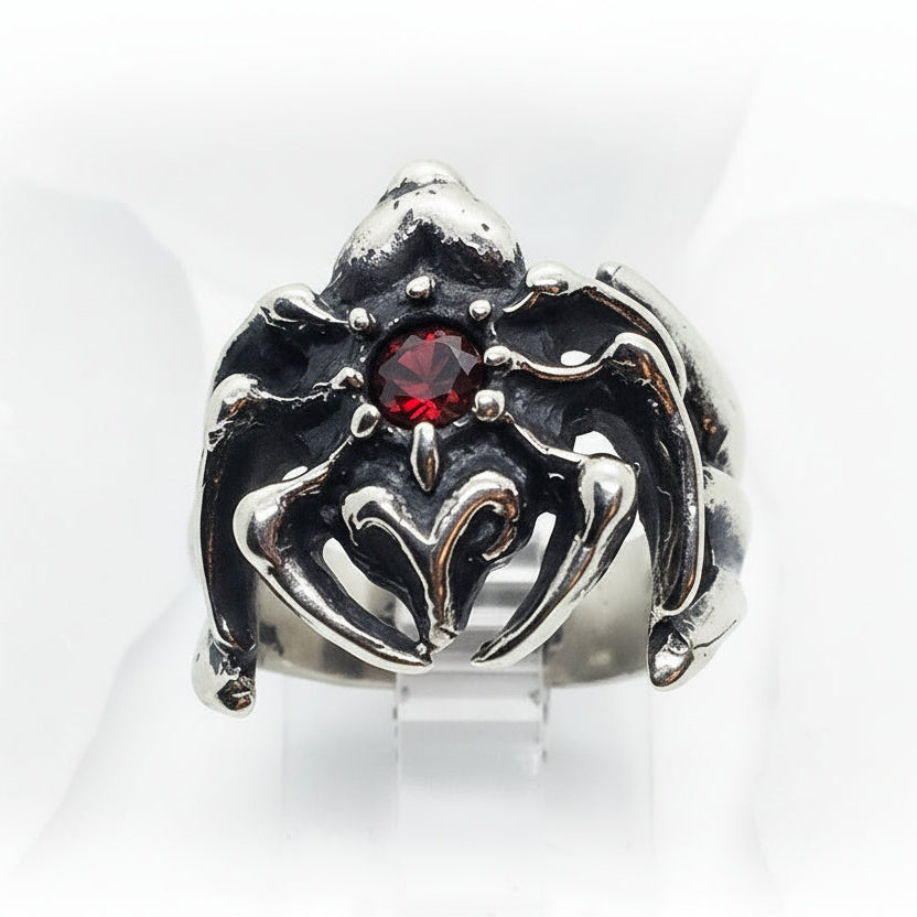 Spider Itsy-Bitsy Sterling Silver Ring Stone