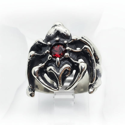 Spider Itsy-Bitsy Sterling Silver Ring Stone