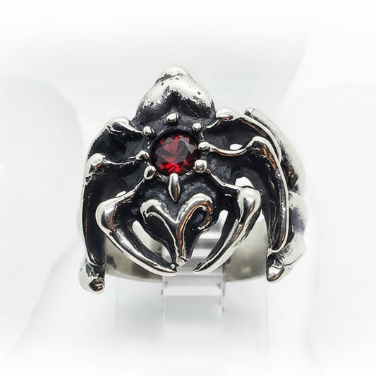 Spider Itsy-Bitsy Sterling Silver Ring Stone