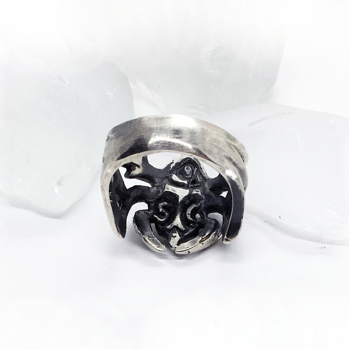 Spider Itsy-Bitsy Sterling Silver Ring Stone