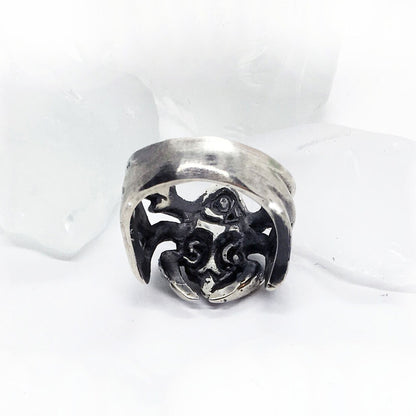 Spider Itsy-Bitsy Sterling Silver Ring Stone