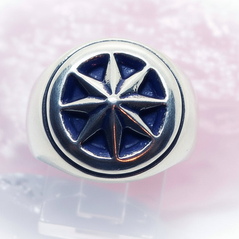 Star 8 Point Sterling Silver Ring