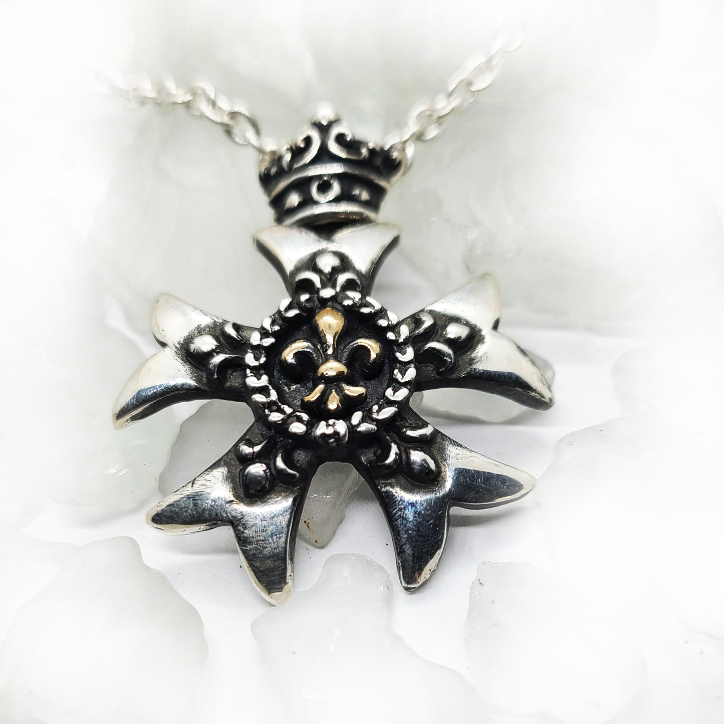 Star Cross Sterling Silver Pendant