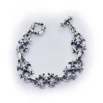 Sterling Silver Small Links Gothic Bracelet