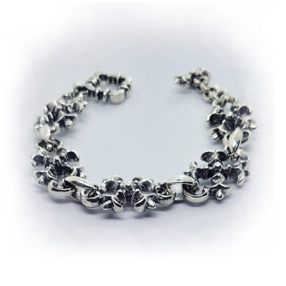 Sterling Silver Small Links Gothic Bracelet
