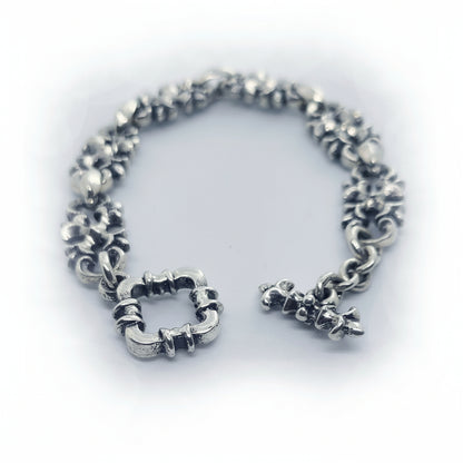 Sterling Silver Small Links Gothic Bracelet
