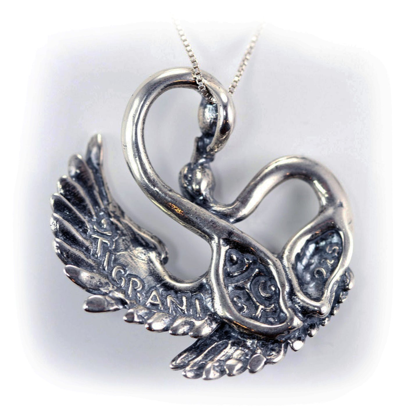 Swans Love Sterling Silver Pendant