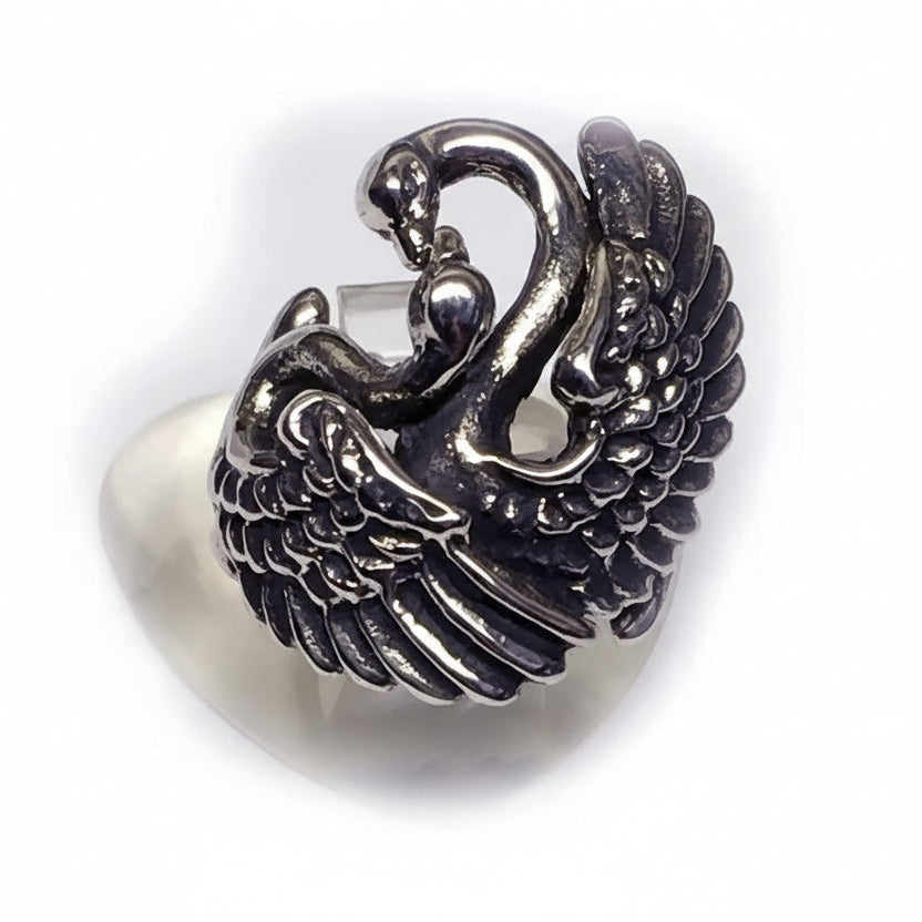 Swan's Love Sterling Silver ring