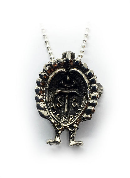 Thanksgiving Happy Turkey Silver Pendant
