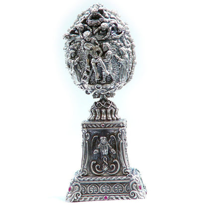 The Ascension of Jesus Sterling Silver Egg