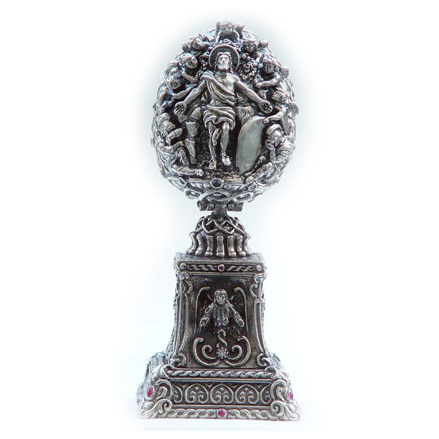 The Ascension of Jesus Sterling Silver Egg
