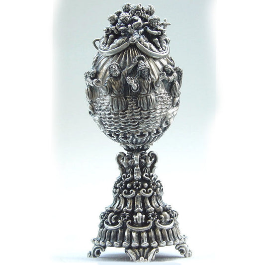 The Baptism of Jesus Sterling Silver Egg