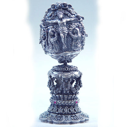 The Crucifix of Jesus Sterling Silver Egg