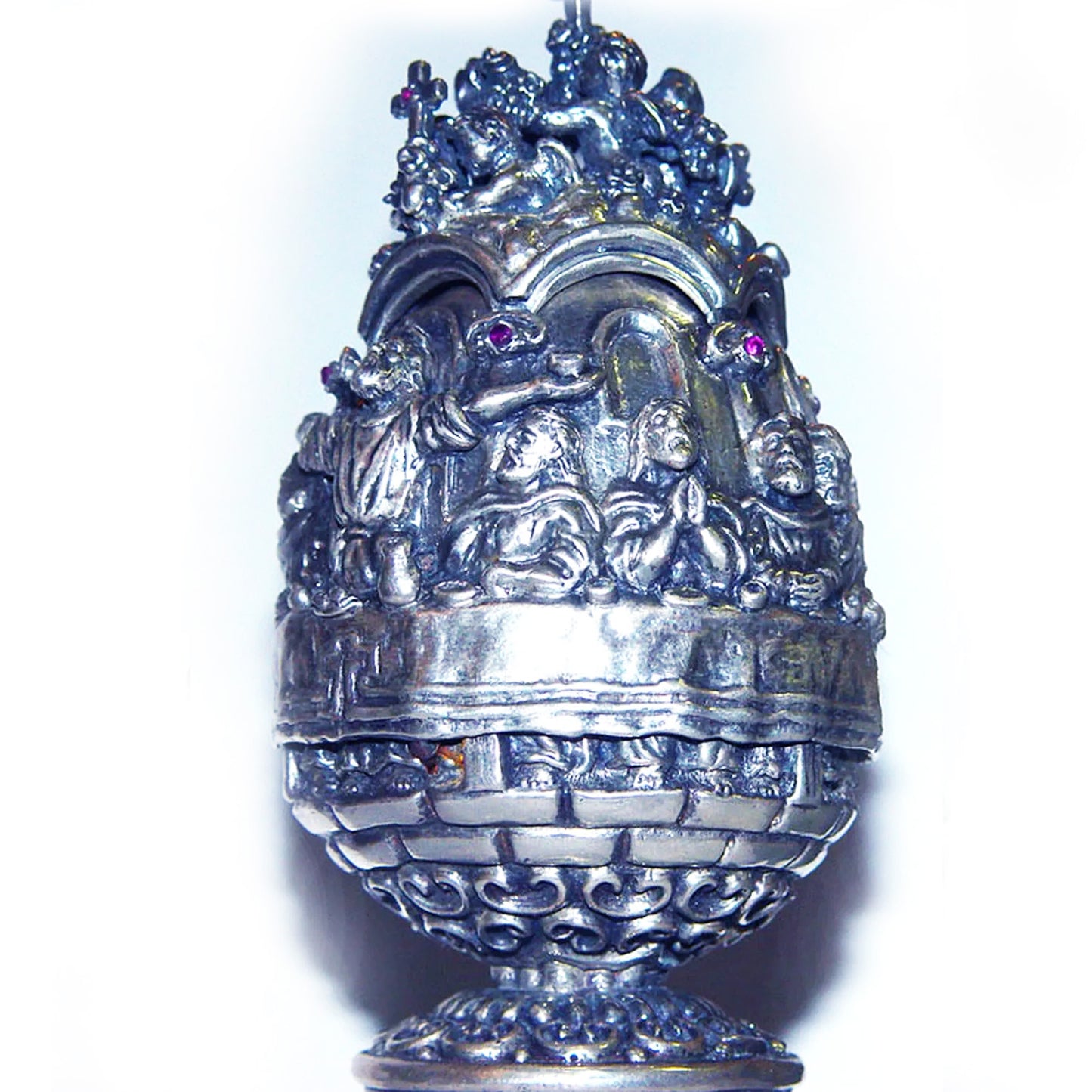 The Last Supper Sterling Silver Egg